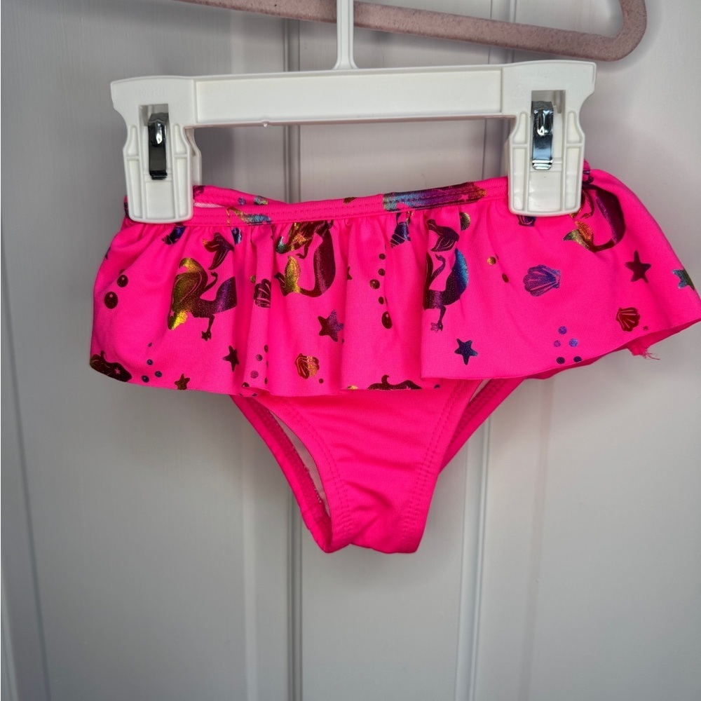 NWOT Lemon Kiss 2T Girls Hot Pink Rainbow Mermaid Bikini Bathingsuit Bottom